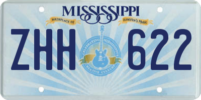 MS license plate ZHH622