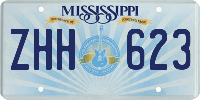MS license plate ZHH623