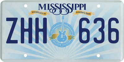 MS license plate ZHH636