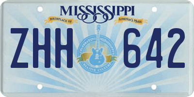 MS license plate ZHH642
