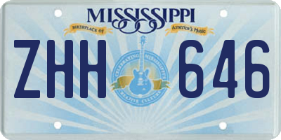 MS license plate ZHH646