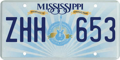 MS license plate ZHH653