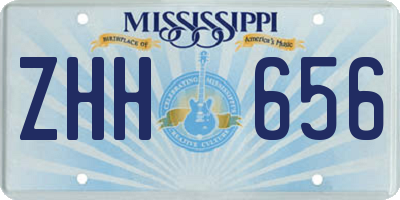 MS license plate ZHH656