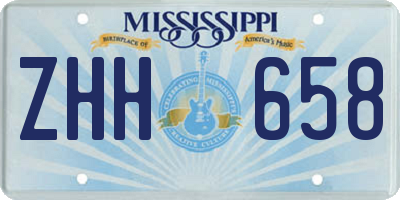 MS license plate ZHH658