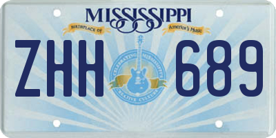 MS license plate ZHH689