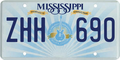 MS license plate ZHH690