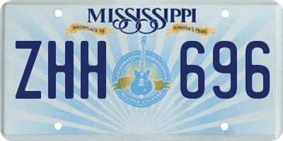 MS license plate ZHH696