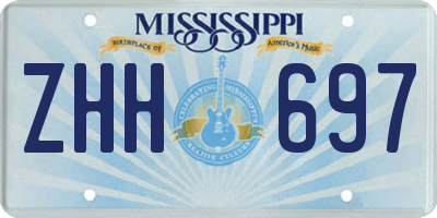 MS license plate ZHH697