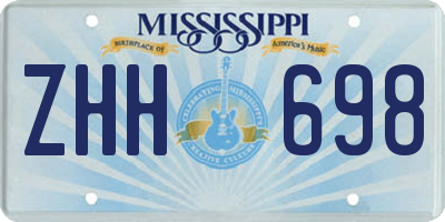 MS license plate ZHH698