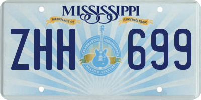 MS license plate ZHH699
