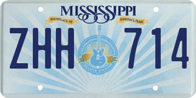 MS license plate ZHH714
