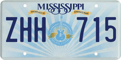 MS license plate ZHH715