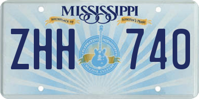MS license plate ZHH740