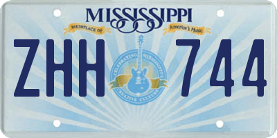 MS license plate ZHH744
