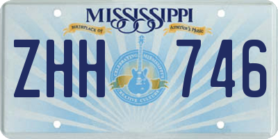 MS license plate ZHH746