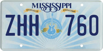 MS license plate ZHH760