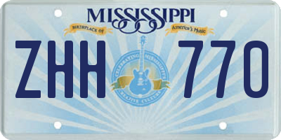 MS license plate ZHH770