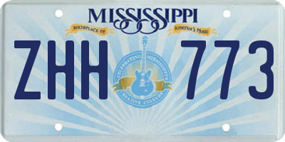 MS license plate ZHH773