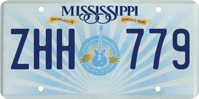 MS license plate ZHH779