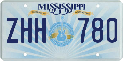 MS license plate ZHH780