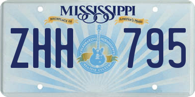 MS license plate ZHH795