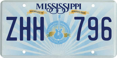 MS license plate ZHH796