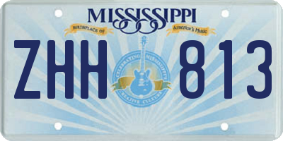 MS license plate ZHH813