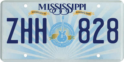 MS license plate ZHH828