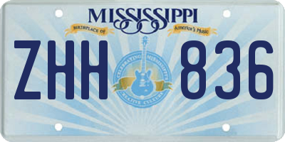 MS license plate ZHH836