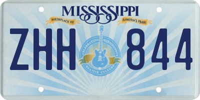 MS license plate ZHH844