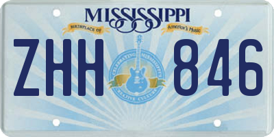 MS license plate ZHH846