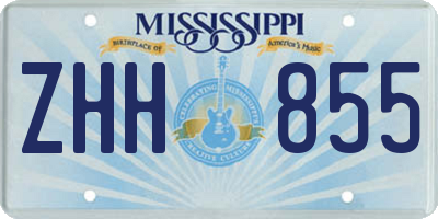 MS license plate ZHH855