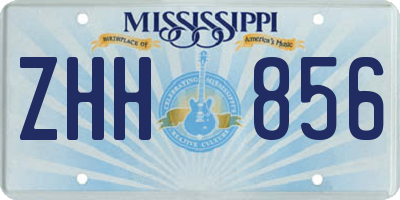 MS license plate ZHH856