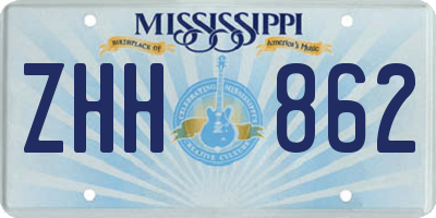 MS license plate ZHH862