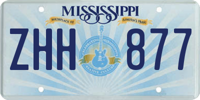 MS license plate ZHH877