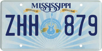 MS license plate ZHH879
