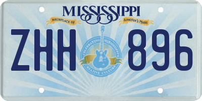 MS license plate ZHH896