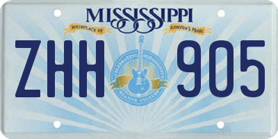 MS license plate ZHH905