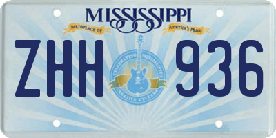 MS license plate ZHH936
