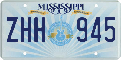 MS license plate ZHH945