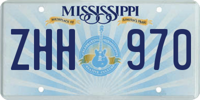 MS license plate ZHH970