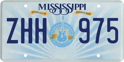 MS license plate ZHH975