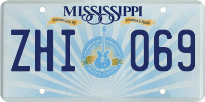 MS license plate ZHI069