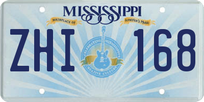 MS license plate ZHI168