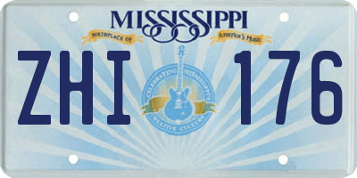 MS license plate ZHI176