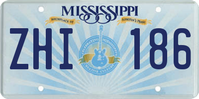 MS license plate ZHI186