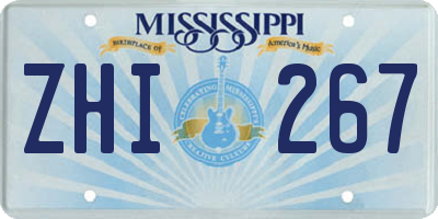 MS license plate ZHI267