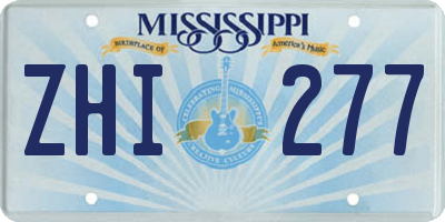 MS license plate ZHI277