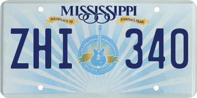 MS license plate ZHI340