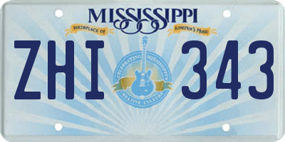 MS license plate ZHI343
